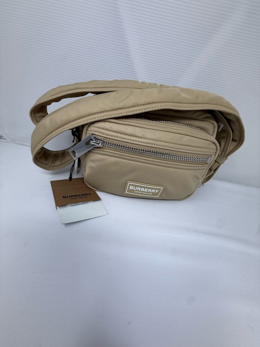 Burberry Tan Belt Bag with Silver Zippers - Picture 3 of 6